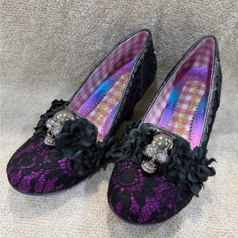 Irregular Choice Halloween Dark Daydream Women's Shoes with Skull Detail